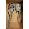 Image 1 : PAIR OF MASKS SCULPTURE WALL HANGINGS