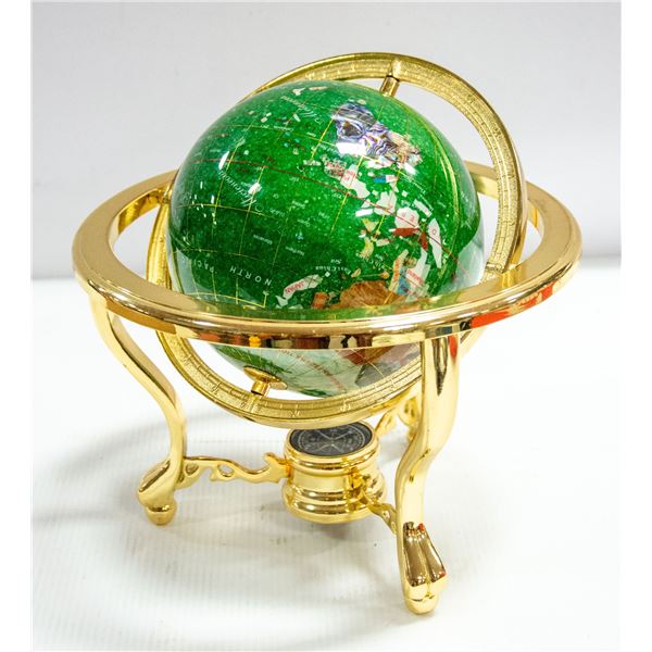 TABLE TOP GLOBE 10"H GREEN