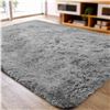 Image 1 : NEW 6 X 9' VELVET SHAG AREA RUG, BLUE/GREY, NON