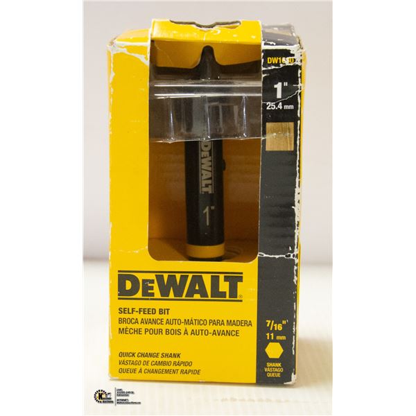 DEWALT SELF FEED BIT NEW 1"