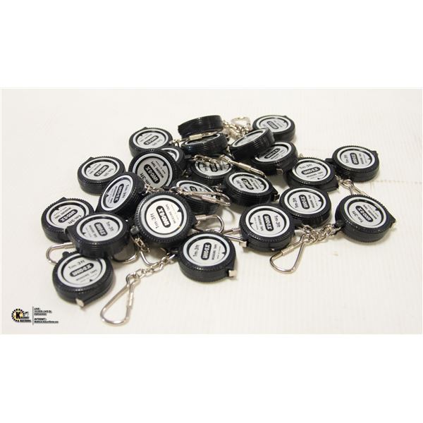 BAG OF MINIATURE TAPE MEASURES