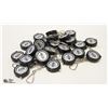 BAG OF MINIATURE TAPE MEASURES