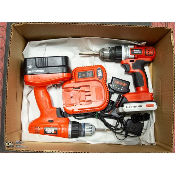 BOX WITH BLACK AND DECKER 20 V LITHIUM