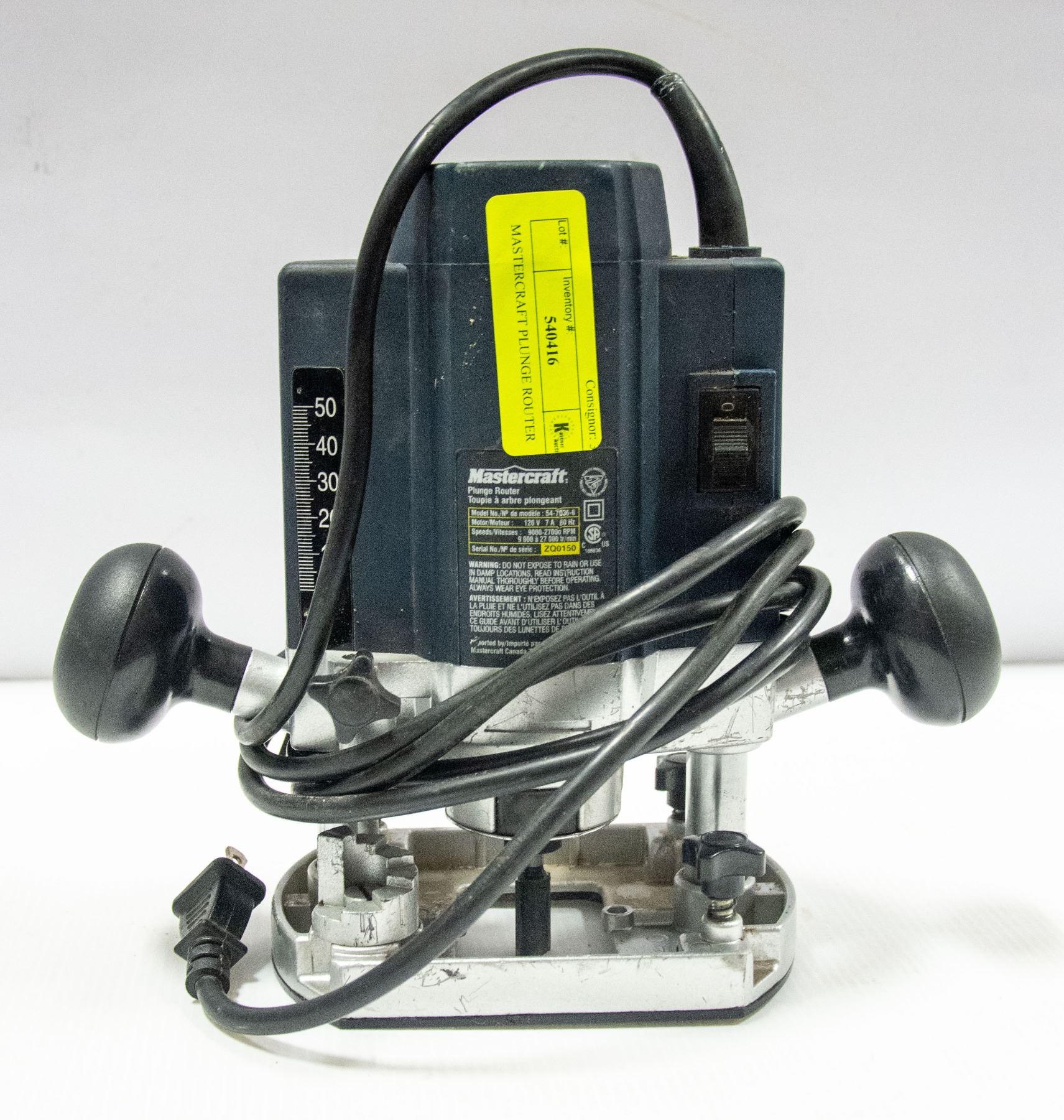 MASTERCRAFT PLUNGE ROUTER