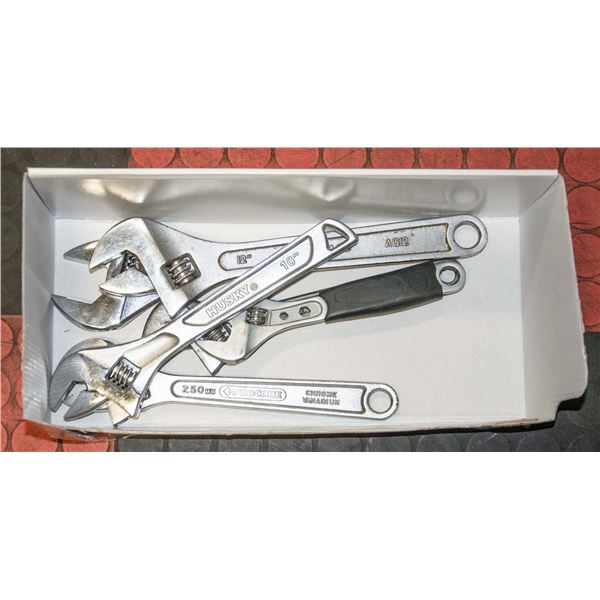 FIVE CRESCENT WRENCHES