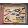 FLAT WITH 9 VARIOUS TYPES OF PLIERS AND