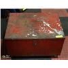 RED STEEL ROLLING SHOPBOX WITH 2 CHAIN