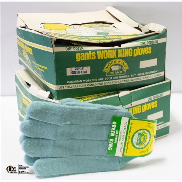 TWO BOXES OF SUPER GREEN KING WORK GLOVES