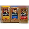 Image 1 : 3 BAGS OF QUAKER OATS LARGE FLAKE OATS, ONE MINUTE