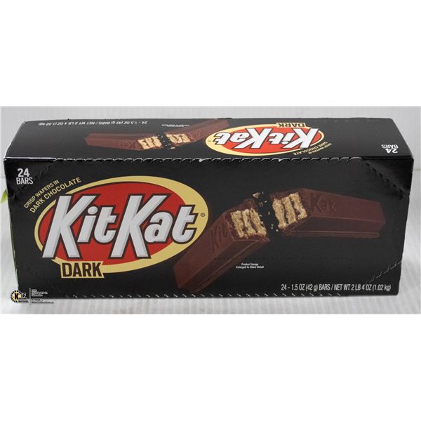 CASE OF KIT-KAT DARK CHOCOLATE BARS, 24 BARS TOTAL