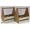 Image 1 : LOT OF 2 NEW WOODEN GARDEN TOOL BOXES