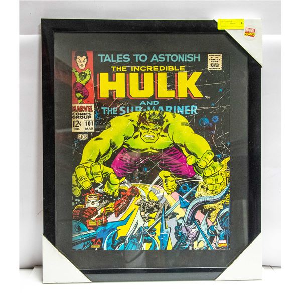 FRAMED HULK PICTURE/MARVEL 30" X 24"