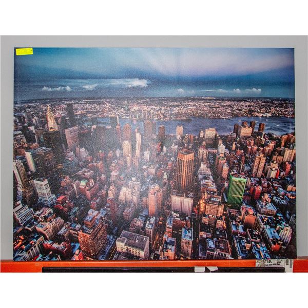 NEW YORK SKYLINE CANVAS ART 45" X 34"