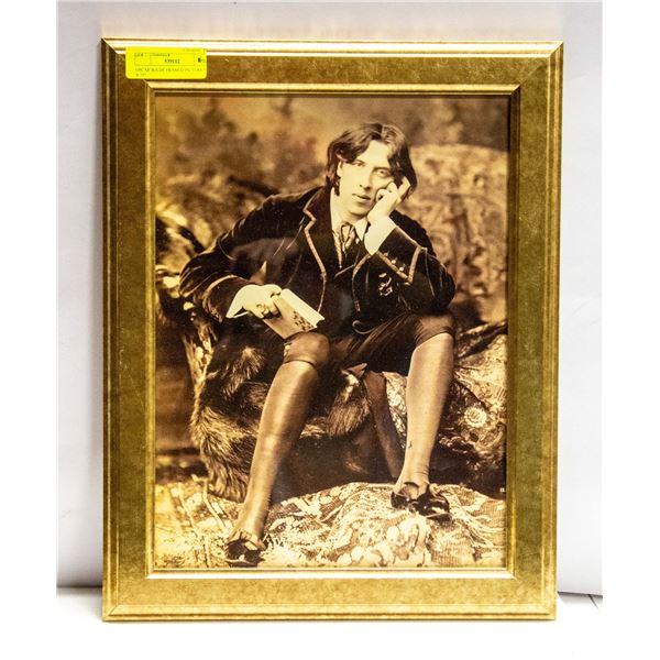 OSCAR WILDE FRAMED PICTURE 18  X 15 