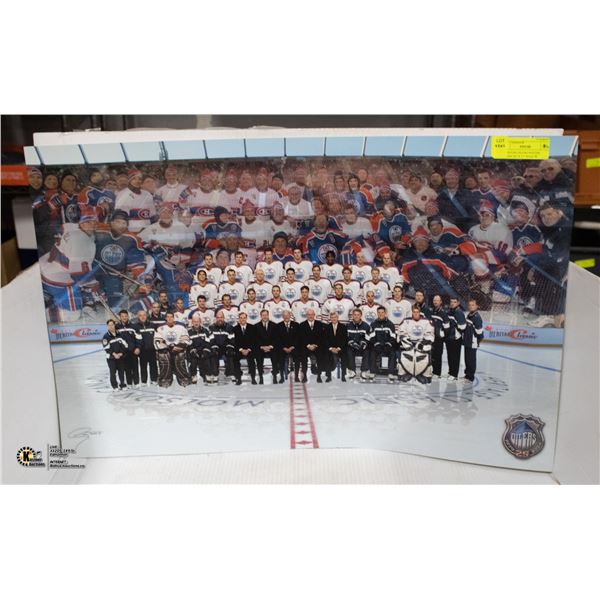 EDMONTON OILERS POSTER 1979-2004 26  X 17  SOLD W/