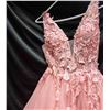 Image 2 : SIZE 6 PROM DRESS PINK COLOURED APPROX 60" LONG