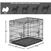 Image 2 : NEW AMAZON BASICS 24" DOUBLE DOOR ANIMAL DOG CRATE