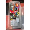 Image 1 : CLEAR STORAGE TOTE FULL OF HOTWHEEL CARS