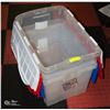 Image 1 : BUNDLE OF THREE CLEAR BUTTERFLY LID STORAGE