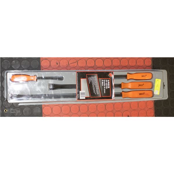 4 PIECE PRY BAR SET