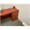 Image 2 : CHERRY L-SHAPE SINGLE PEDESTAL EXECUTIVE DESK, CHERRY 2 DRAWER FILE PEDESTAL, & CHERRY 2 DOOR 2