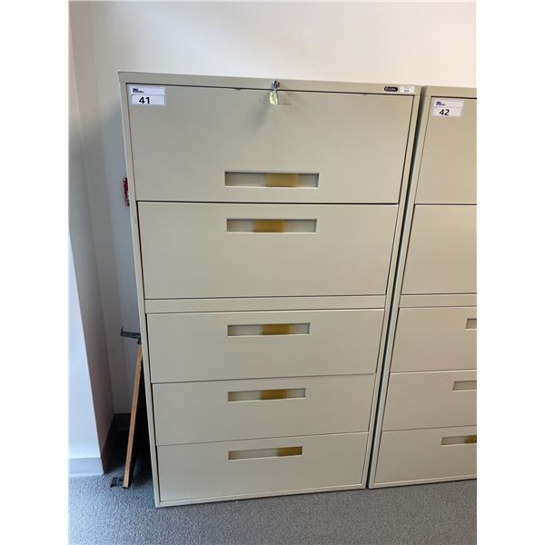 GLOBAL METAL 5 DRAWER LATERAL FILE CABINET