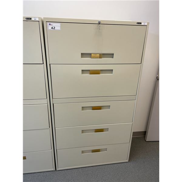 GLOBAL METAL 5 DRAWER LATERAL FILE CABINET