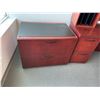 Image 3 : CONTENTS OF OFFICE INCLUDING: CHERRY U-SHAPE DOUBLE PEDESTAL DESK WITH 4 DOOR HUTCH, CHERRY 2