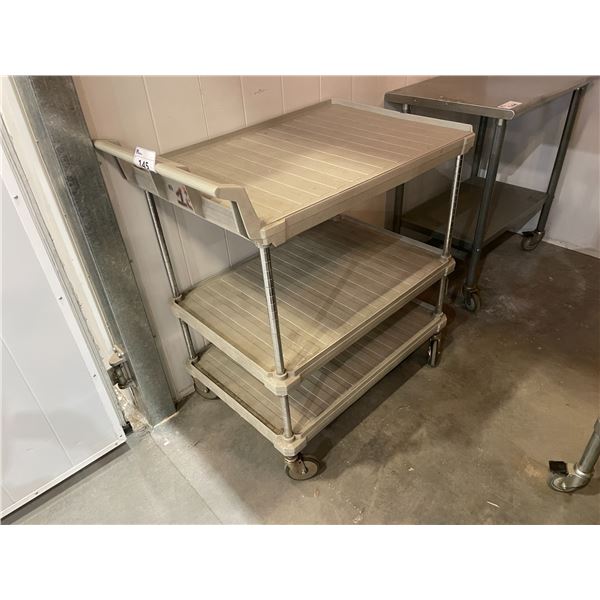 METRO GRAY UTILITY CART WITH 3 SHELVES