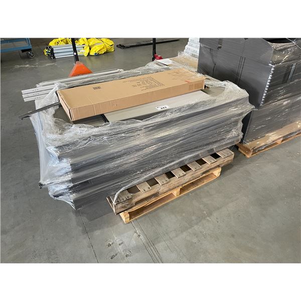 5 PALLETS OF ASSORTED TURNSTYLE OFFICE WORKSTATION PARTS