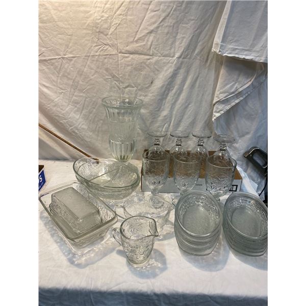 Princess house glasses and serving items