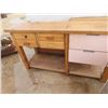 Image 3 : Wooden Work Bench with Vice 39"X72"x26" has Drawers