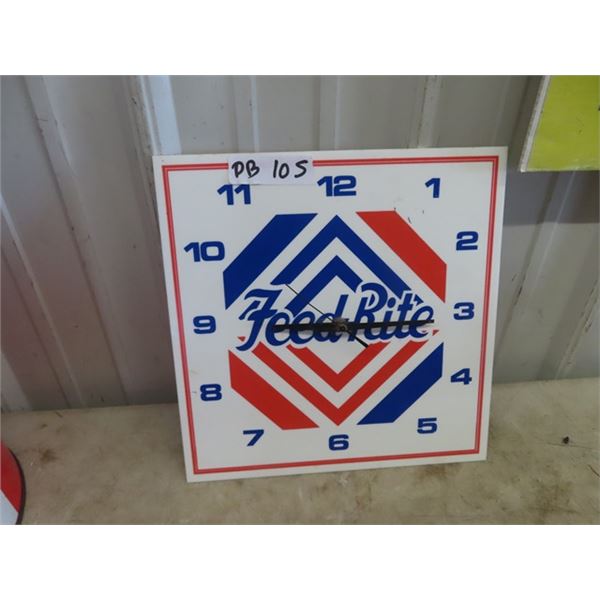 Feedrite Fiberglass Clock 12" x 12"