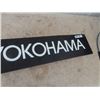 Image 3 : Metal Yokohama Tire Sign 8" x 41"