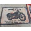 Image 2 : 2 Metal Signs : Motorcycle & Gas Station 16" x 24"