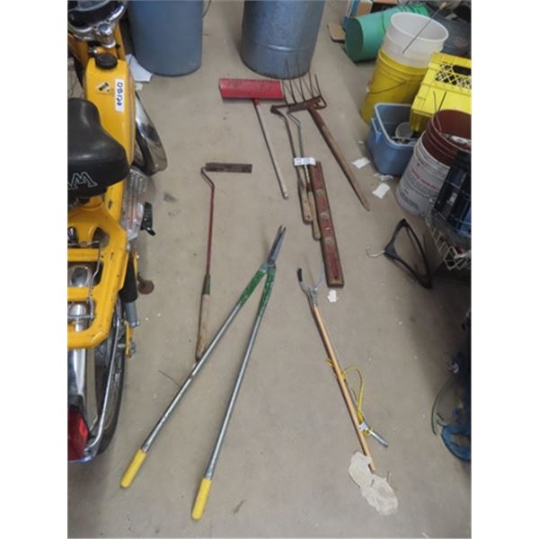 Rain Barrel , Fork, Grass Whip, Clippers plus more