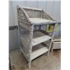 Image 2 : Wicker Shelf 32" x 17" x 13" , Wicker Planter 9.5" x 12" X 5" , Convertible Bird House