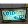 Image 1 : Black Label Cold Beer Light Up Sign 14" x 25"
