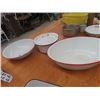 Image 4 : 7 Enamel Ware; Buckets, Roasting Pan, Basin plus more
