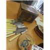 Image 3 : Mazawatte Tea Tin, Cast Frying Pan, Clock With Art Vintage Kitchen Ware