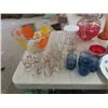 Image 4 : Vases, Pitchers, Trays, Cream + Sugar Pair, Glass Ware