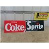 Image 1 : 2 Fiberglass Signs - Both 12.5" x 22.5" ; 1) Coke 1) Sprite