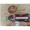 Image 2 : Porcelain Coke sign  12" Wide, Porcelain Coke Rack Sign  9" x 7", Metal Coke Thermometer  16" x 5" ,