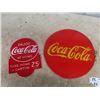 Image 3 : Porcelain Coke sign  12" Wide, Porcelain Coke Rack Sign  9" x 7", Metal Coke Thermometer  16" x 5" ,