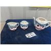 Image 1 : Miss Prissy  Cat  Teapot,( no lid), Cream & Sugar Set