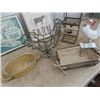 Image 2 : Rooster Display, Farm Picture a Shelf,  Basket