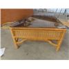 Image 1 : Wicker & Glass Coffee Table