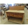 Image 1 : Wooden Work Bench with Drawers 36" x 48" x 21"