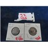 Image 1 : 2 Coins ; 1967 5 Cent Rabbit Coin & 1944 1 Cent Canadian Coin