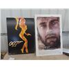Image 1 : 2 Movie Displays ; 007 25" x 36" , Castaway 27" x 40"